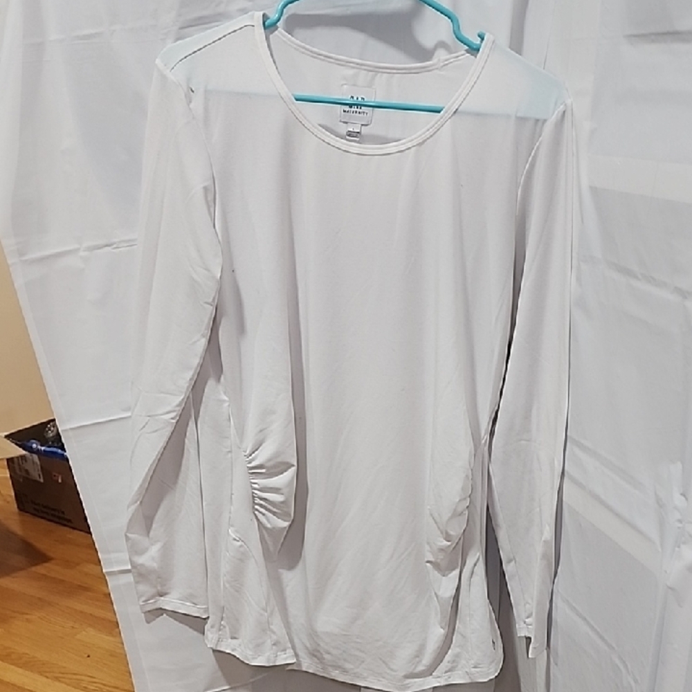 A New Day White Relaxed Long Sleeve Blouse